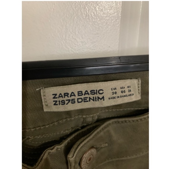 Zara Biker Jeans in Khaki - Picture 3 of 3